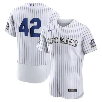 mens nike jackie robinson white colorado rockies authentic 